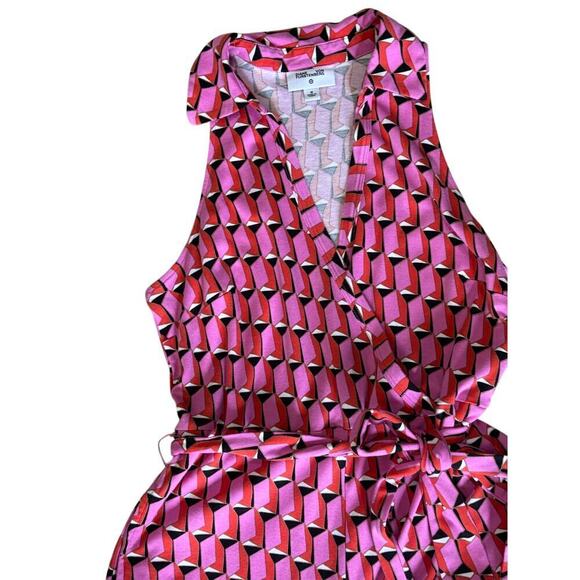 DVF for Target wide leg geo print jumpsuit, mod, retro, groovy, 60s/70s style - Picture 5 of 7